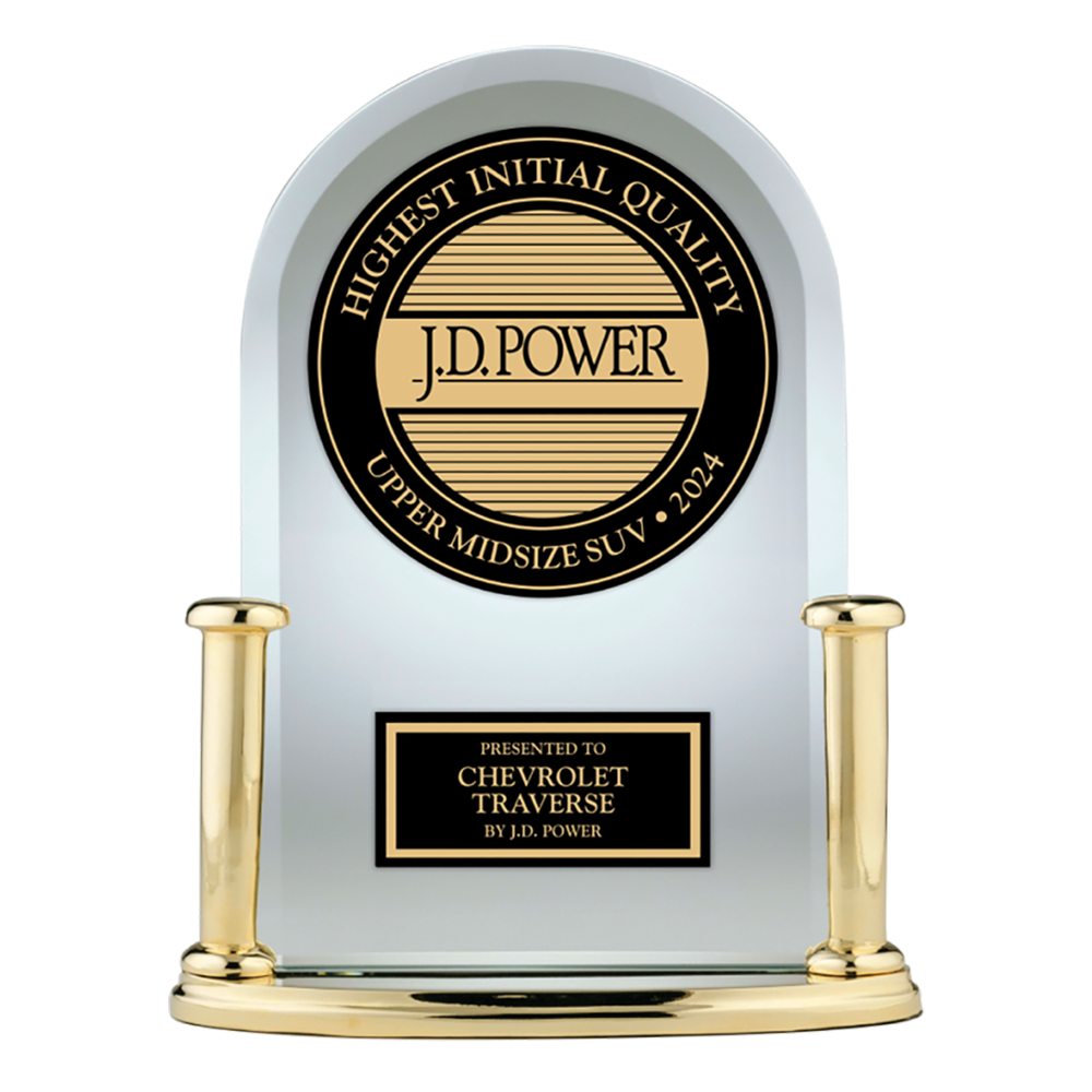 2024 JDP New Quality Vehicle Award for the 2025 Chevrolet Traverse SUV.