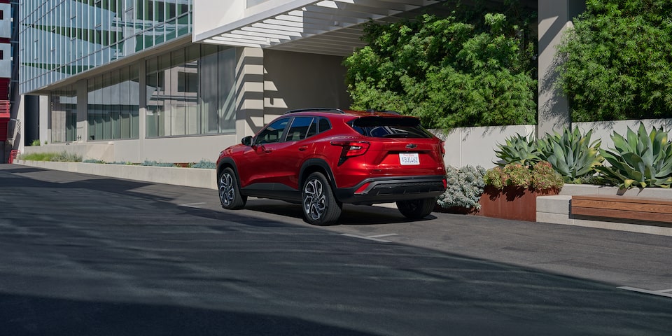 2025 Chevrolet Trax 2RS parked in the city.