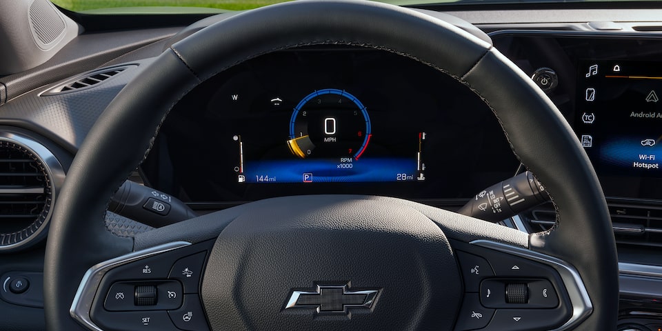 2025 Chevrolet Trax dashboard close-up.