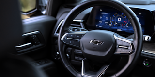 Close-up of a Steering Wheel in the 2025 Chevrolet SUV