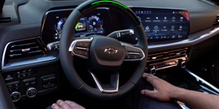 Close-up View of the Super Cruise Feature Being Used by a Driver in the 2025 Chevrolet Tahoe SUV