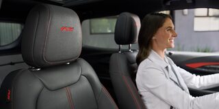 RS Badging on the Headrest Inside the 2025 Chevy Trailblazer