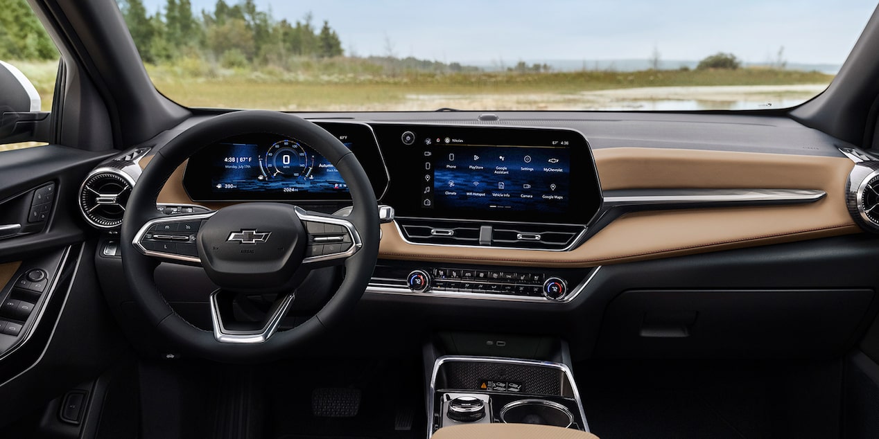 Comfortable front interiors of the 2026 Chevrolet Equinox.