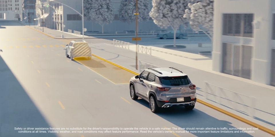 Chevrolet Safety Assist: Forward Collision Alert and Automatic Emergency Braking.