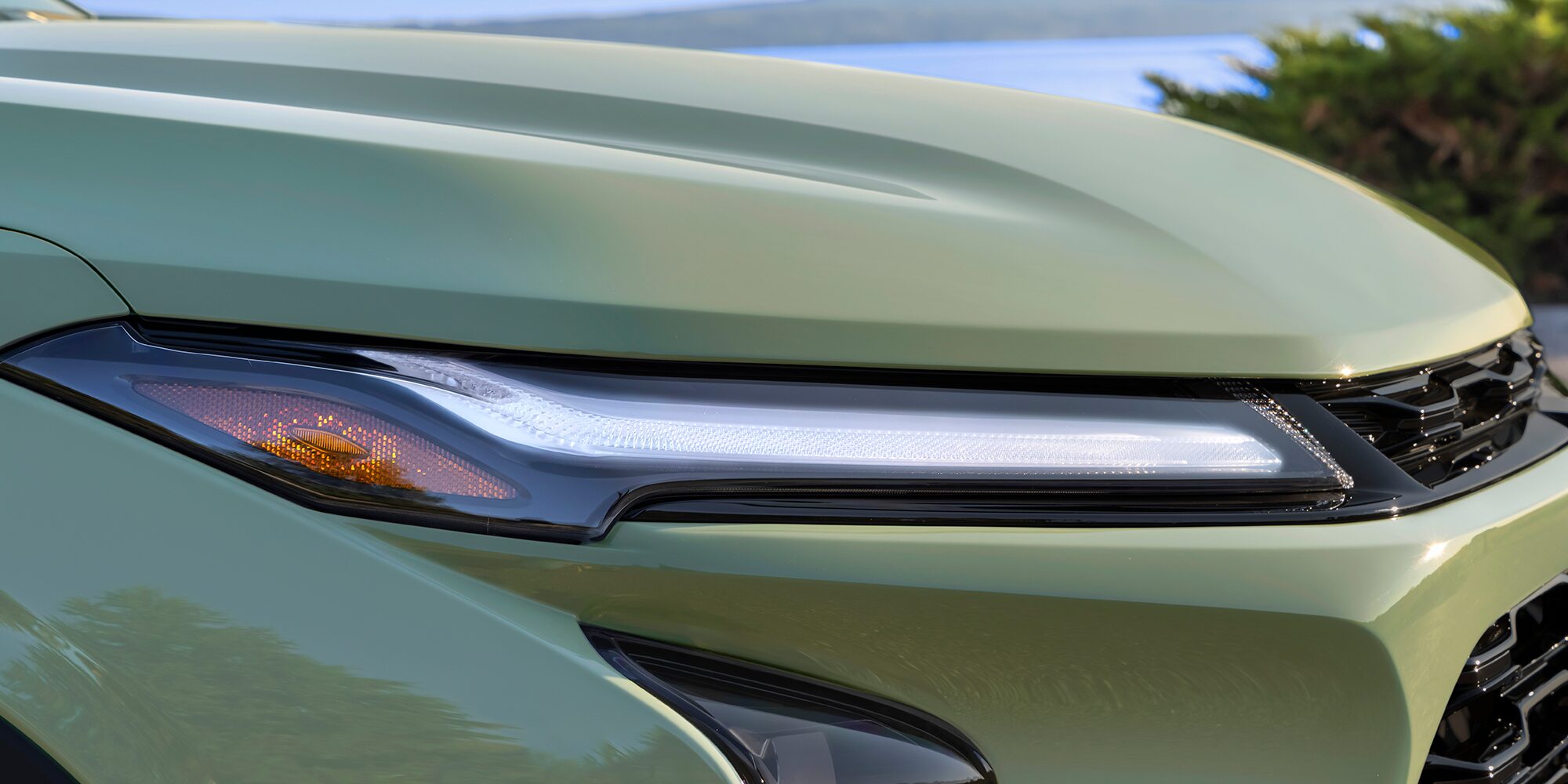 Close-Up View of the Headlight of the 2026 Trax.