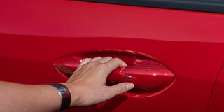 Close-Up of the Door Handle of the 2026 Chevrolet Trax.