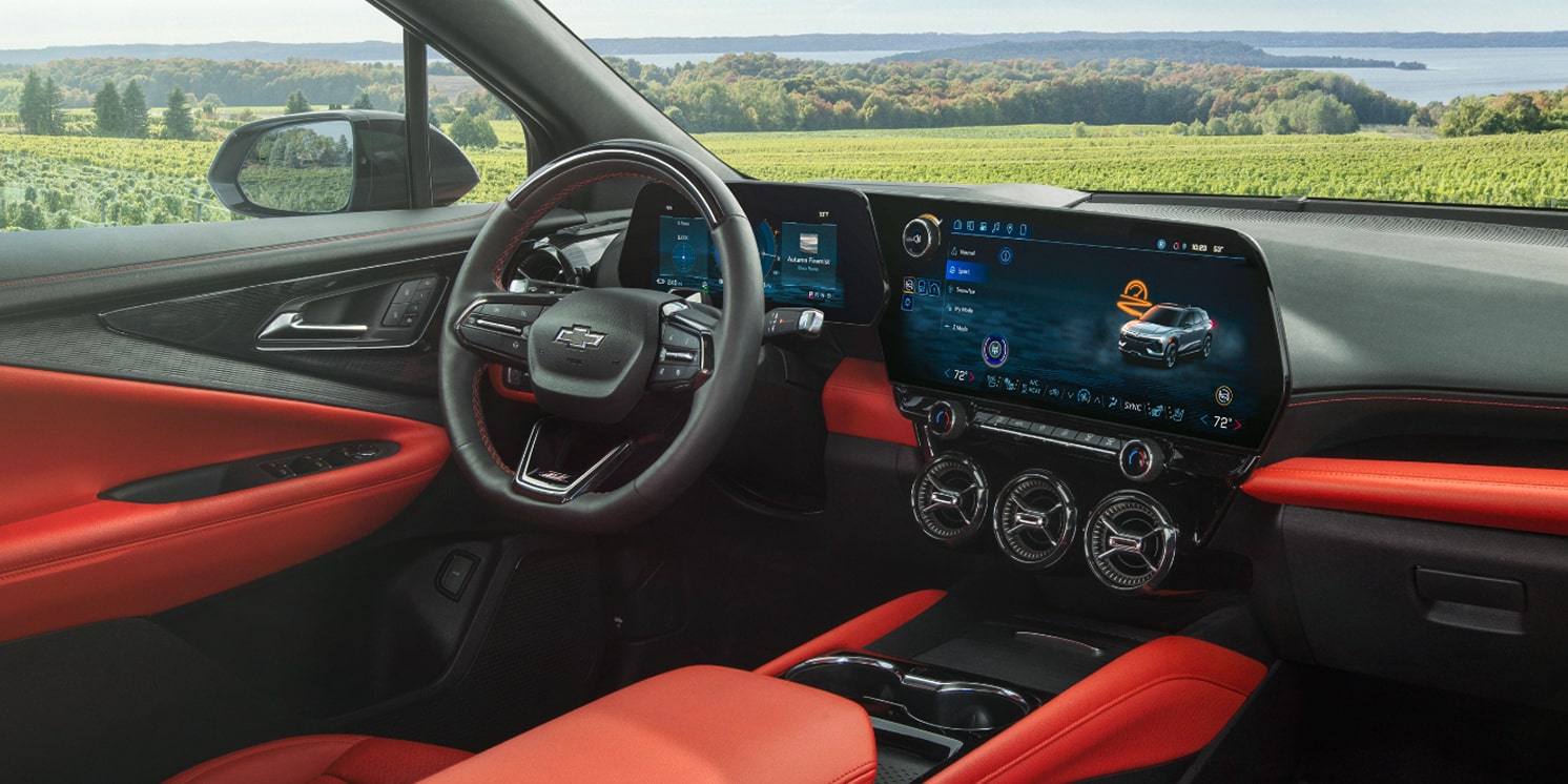 2026 Chevrolet Blazer EV Interior Dashboard and Steering Wheel.