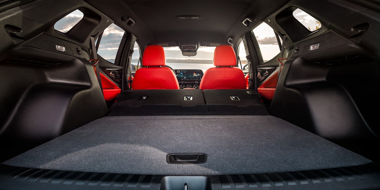 2026 Chevrolet Blazer EV with the Second Row Folded Down.