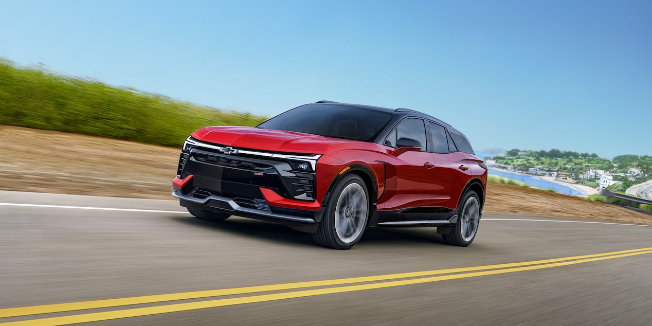 2026 Chevrolet Blazer EV driving.