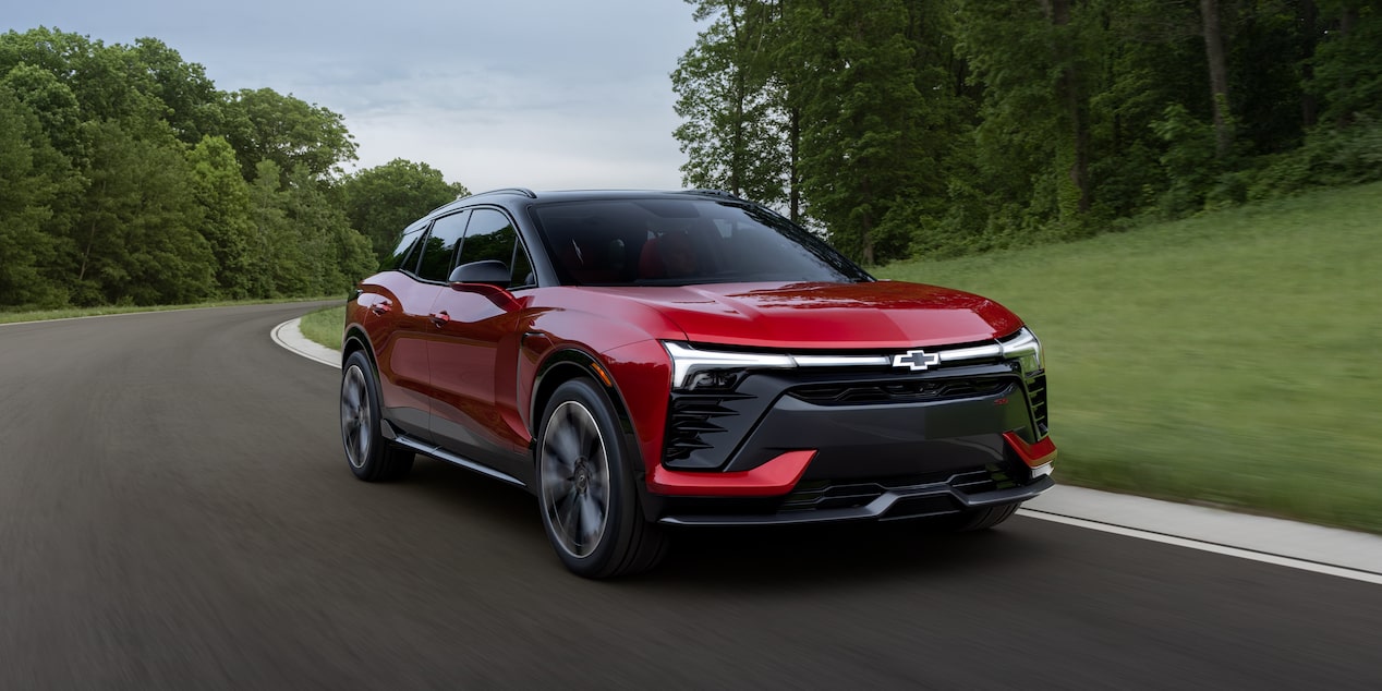 2026 Chevrolet Blazer EV driving alone.