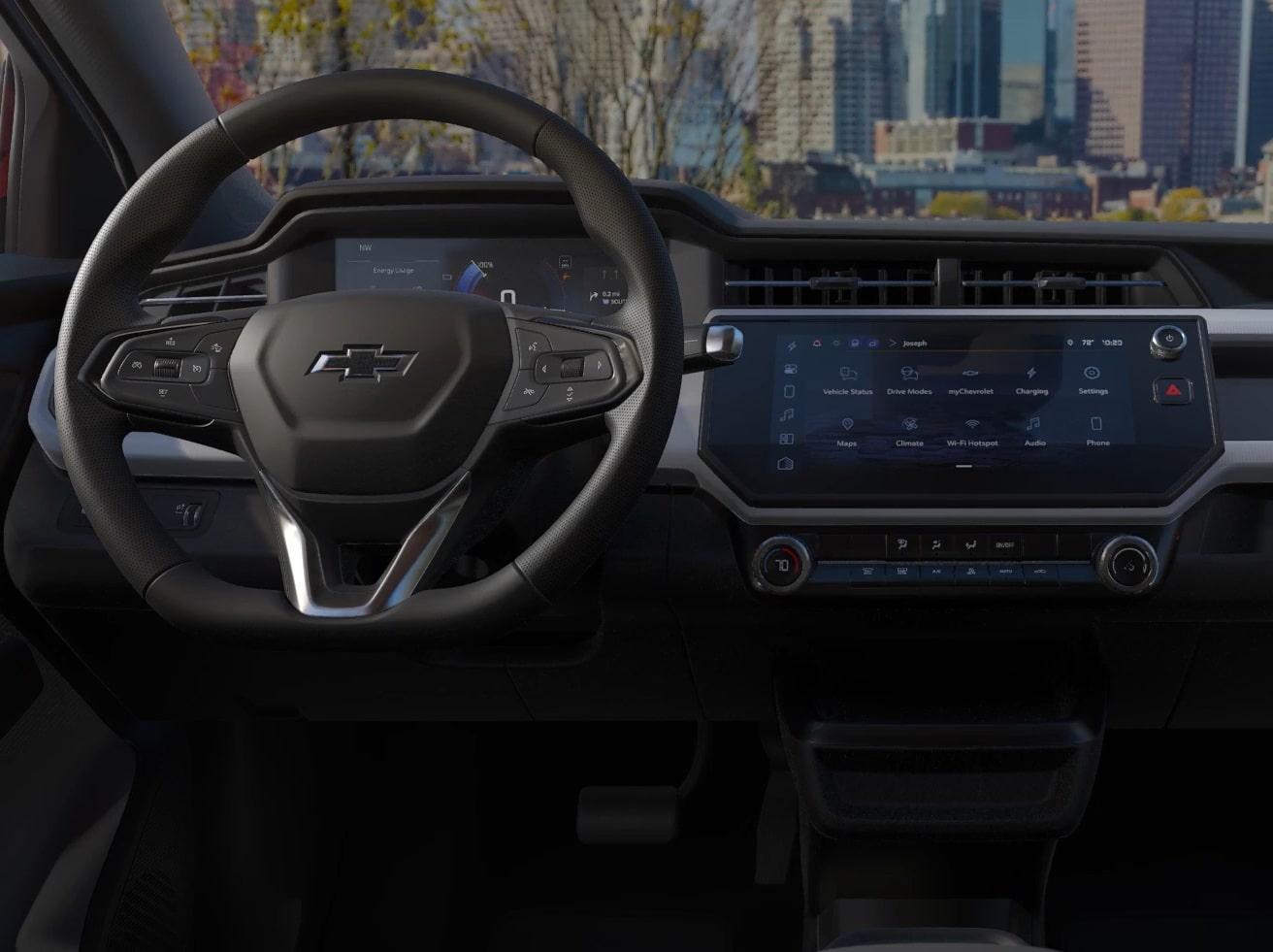 L’intérieur d’une Chevrolet Bolt 2027 montre le tableau de bord