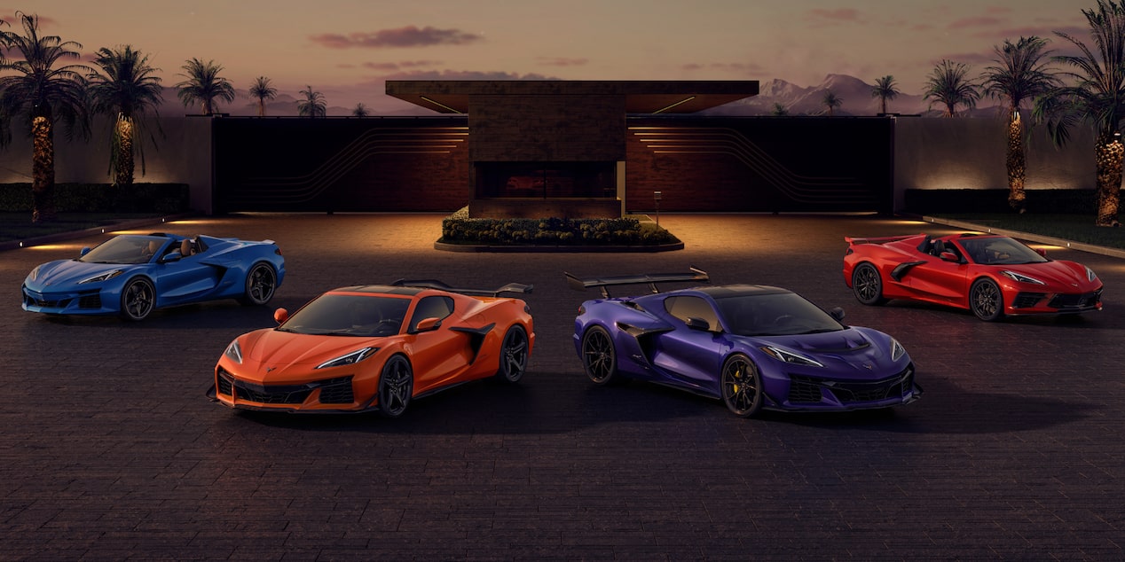 Chevrolet Corvette Family of Vehicles Lineup.