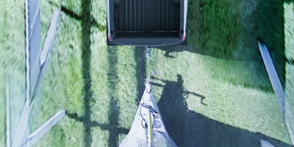 Rear Top-Down View of the Chevrolet Silverado HD.
