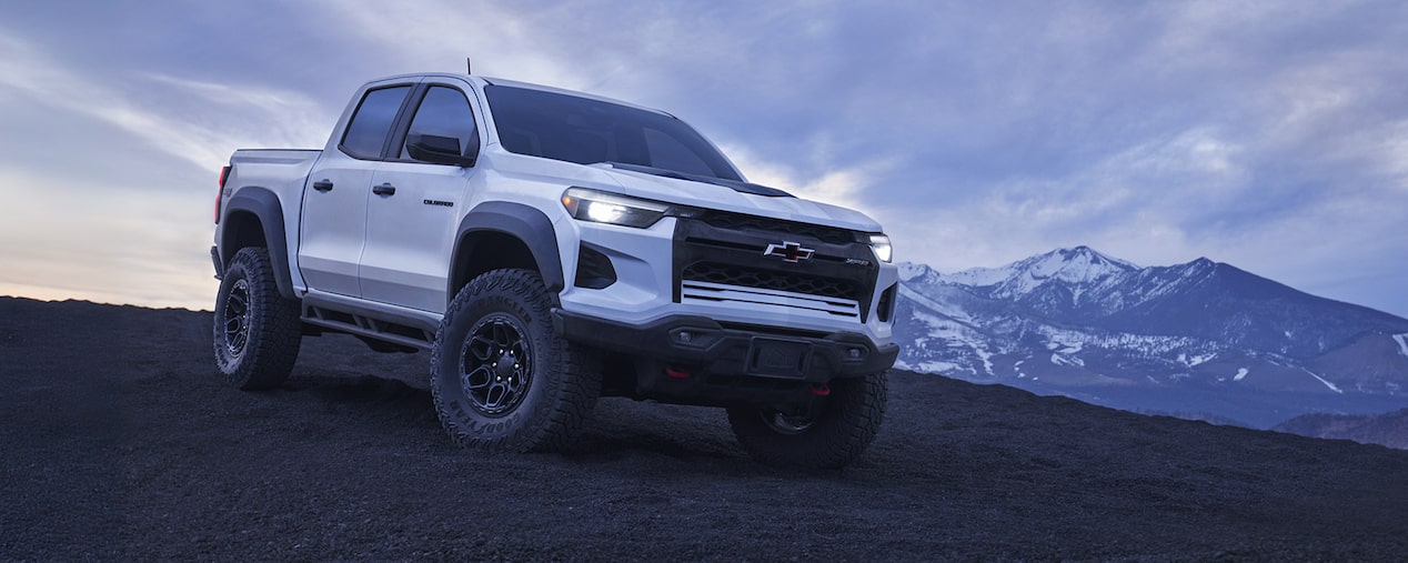 2025 Chevrolet Colorado parked alone on a mountain terrain.