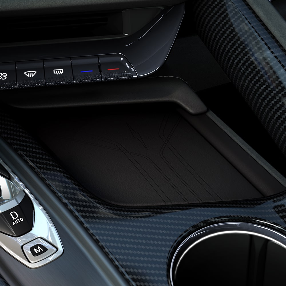 Close-Up View of Driver Control Buttons Inside the 2026 Chevrolet Corvette.