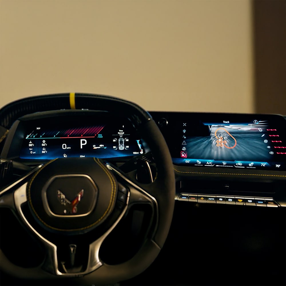 Speedometer and Dashboard Display Inside the 2026 Chevy Corvette