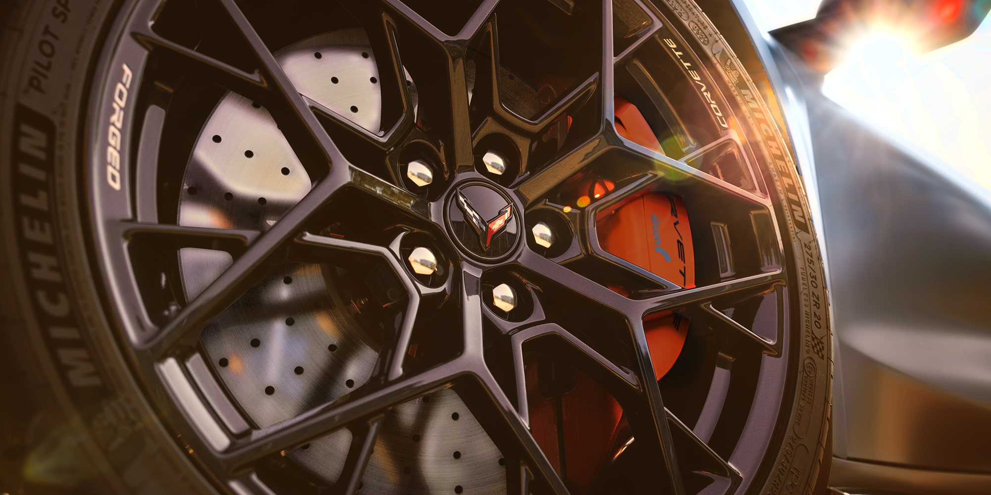 Close-Up View of the Wheels of the 2026 Chevrolet Corvette ZR1X.