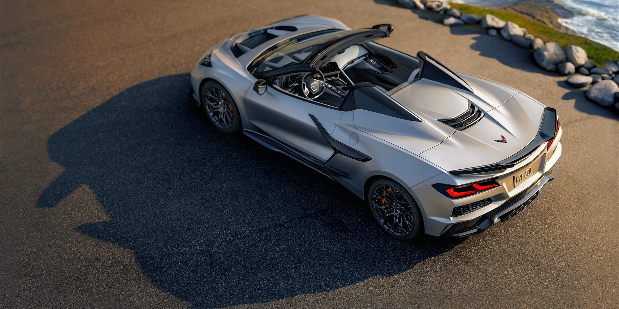 Back-side view of the 2026 Chevrolet Corvette ZR1X parked outdoors.