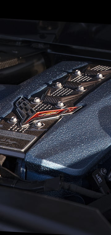 Vue rapprochée du moteur de la Chevrolet Corvette ZR1 2025.