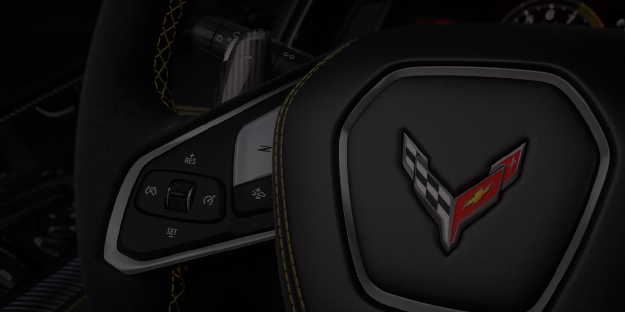 Volant et console centrale de la Corvette ZR1 3LZ 2025.