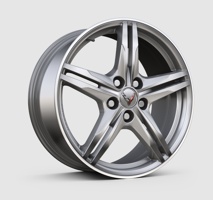 Les roues en aluminium de la Chevrolet Corvette Stingray 2025.