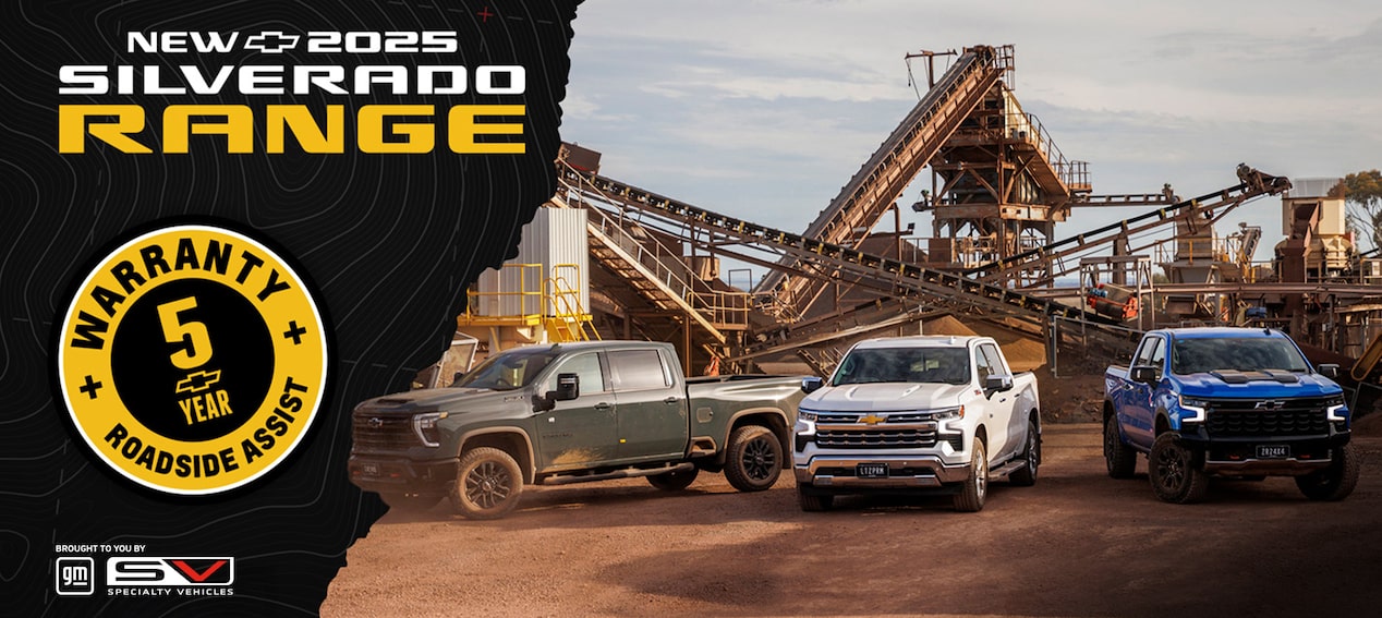 New 2025 Silverado Range 5 Year Warranty Packshot