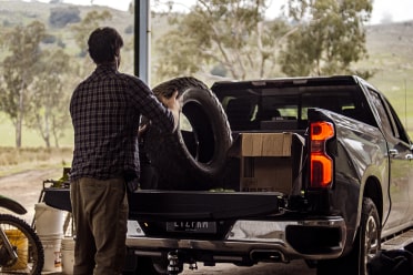 Silverado with cargo ready to load