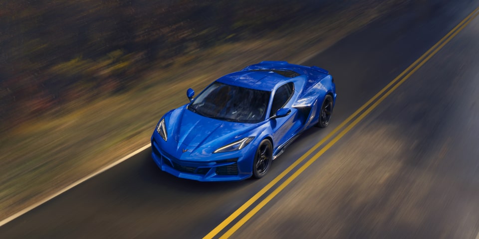 Riptide Blue Corvette E-Ray Front