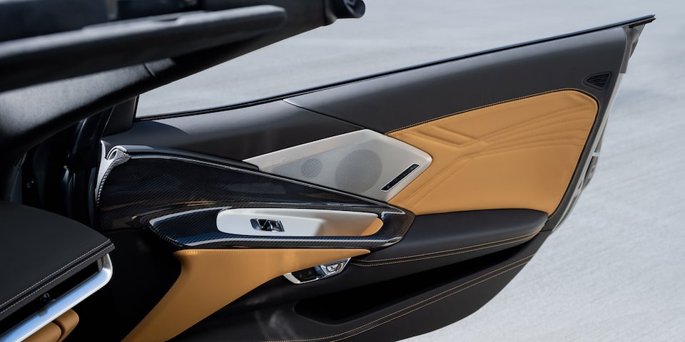 Close up shot of the door and Bose 14-Speaker sound system
