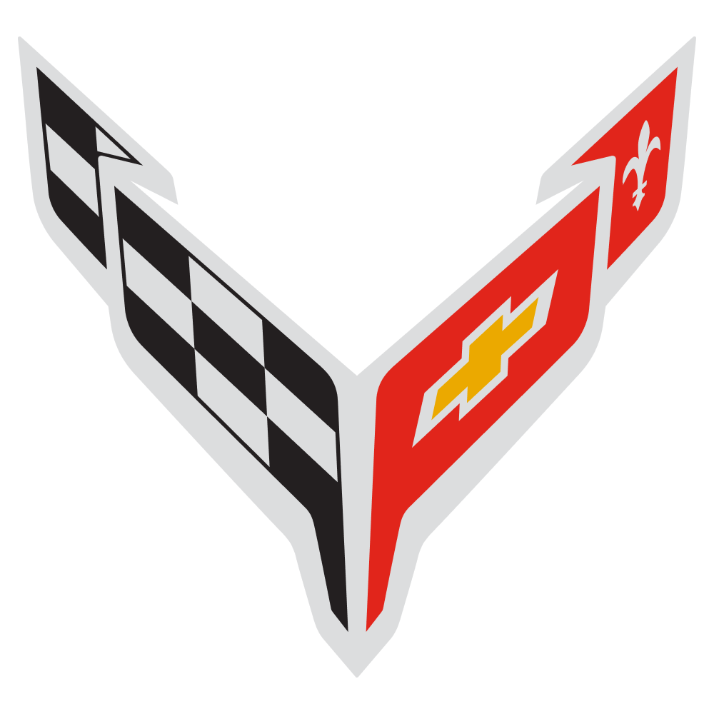 Corvette Cross flags logo