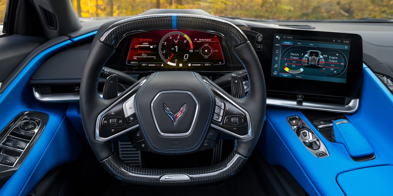 Interior Driver POV on Corvette E-Ray