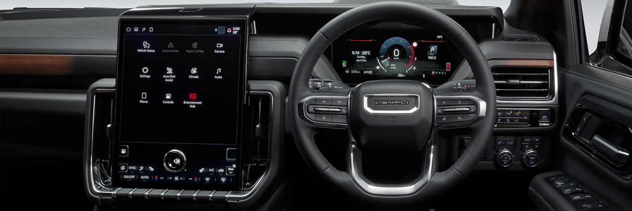 right hand drive interior of GMC Yukon Denali