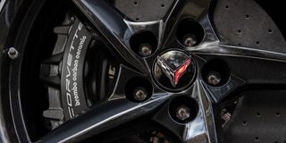 Close-Up of 2024 Corvette E-Ray Brake Calipers on Wheels