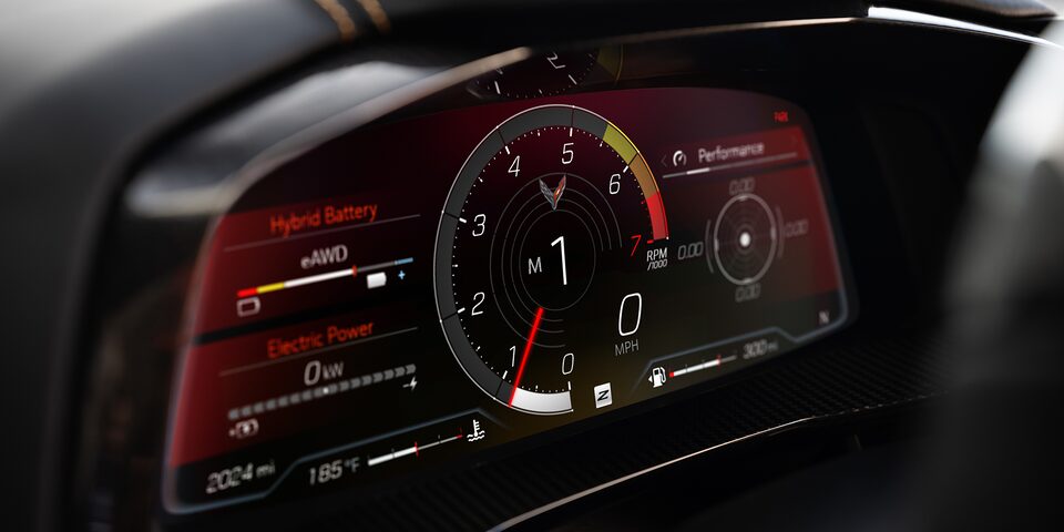 2024 Chevrolet Corvette E-Ray Interior Driver's Information Center Screen Display