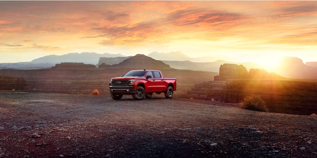 SIlverado LT Trail Boss with Z71 Off Road package and lifted suspension in Red Hot.