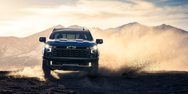2023 Chevrolet Silverado ZR2 Truck Front View Driving