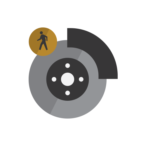front pedestrian braking hover