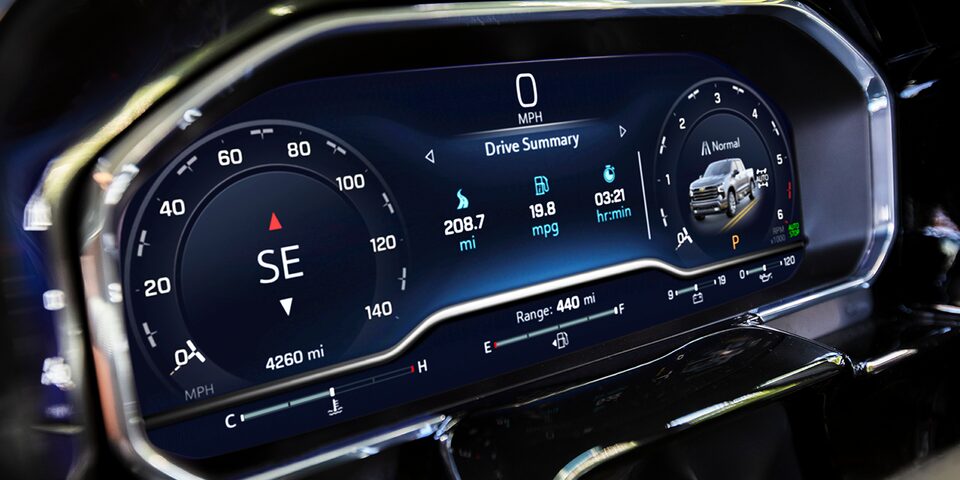 Chevrolet Silverado 2023 12-Inch Driver Information Center Closeup
