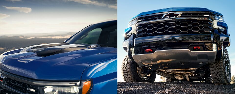 Close up of 2023 Chevrolet Silverado ZR2 Bonnet & Grille